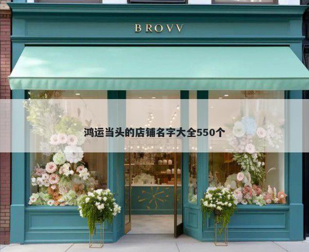 鸿运当头的店铺名字大全550个