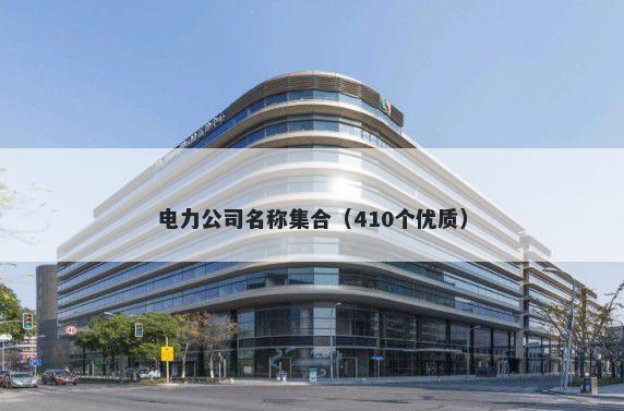 电力公司名称集合（410个优质）