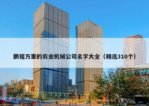 鹏程万里的农业机械公司名字大...