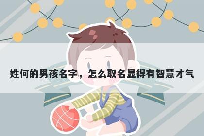 姓何的男孩名字，怎么取名显得...
