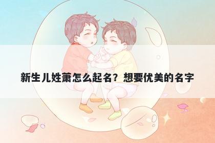 新生儿姓萧怎么起名？想要优美的名字