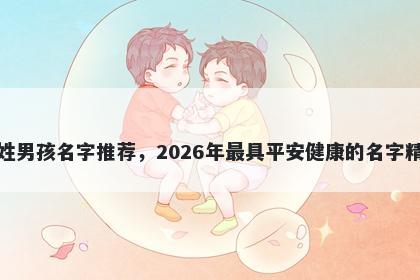 米姓男孩名字推荐，2026年最具...