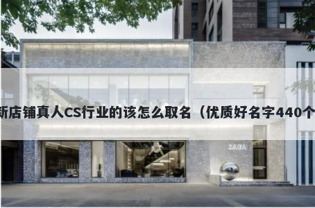 新店铺真人CS行业的该怎么取名（优质好名字440个）