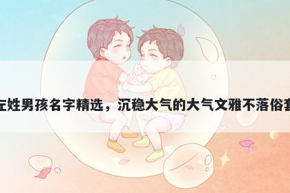 左姓男孩名字精选，沉稳大气的大气文雅不落俗套