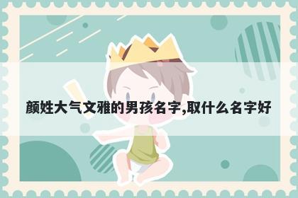 颜姓大气文雅的男孩名字,取什么名字好