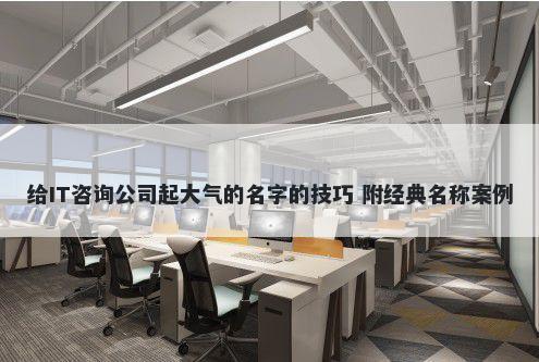 给IT咨询公司起大气的名字的技巧 附经典名称案例