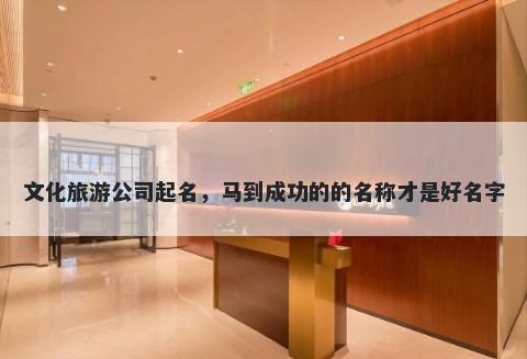 文化旅游公司起名，马到成功的的名称才是好名字
