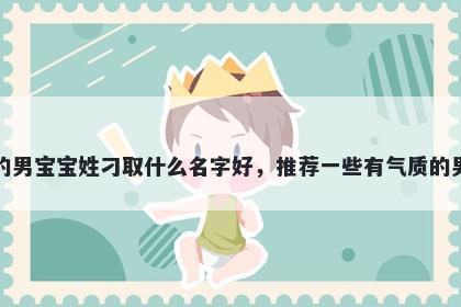 刚出生的男宝宝姓刁取什么名字好，推荐一些有气质的男孩名字