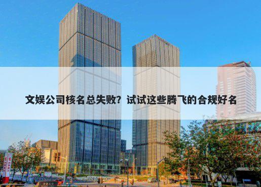文娱公司核名总失败？试试这些腾飞的合规好名