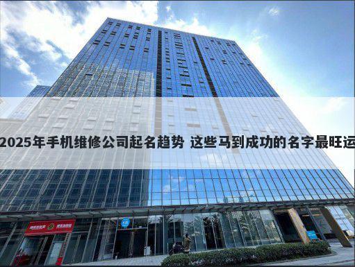 2025年手机维修公司起名趋势 这些马到成功的名字最旺运