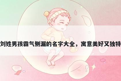 刘姓男孩霸气侧漏的名字大全，寓意美好又独特