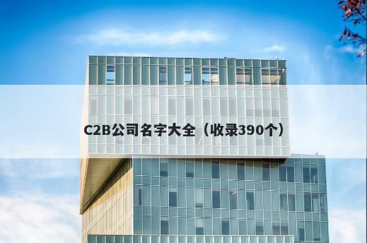 C2B公司名字大全（收录390个）