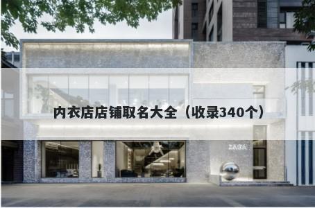 内衣店店铺取名大全（收录340个）