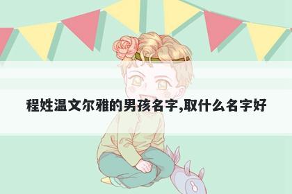 程姓温文尔雅的男孩名字,取什么名字好