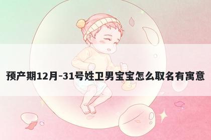 预产期12月-31号姓卫男宝宝怎么取名有寓意