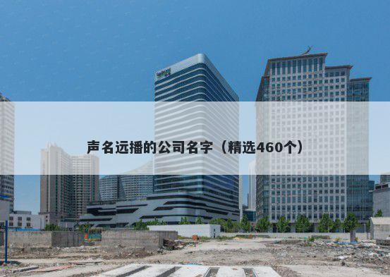 声名远播的公司名字（精选460个）