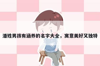 潘姓男孩有涵养的名字大全，寓意美好又独特