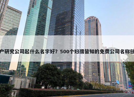 用户研究公司起什么名字好？500个妇孺皆知的免费公司名称任选