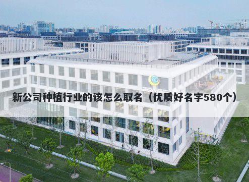 新公司种植行业的该怎么取名（优质好名字580个）