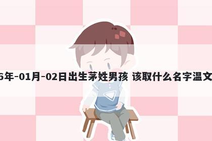 2026年-01月-02日出生茅姓男孩 该取什么名字温文尔雅