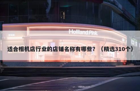 适合相机店行业的店铺名称有哪些？（精选310个）