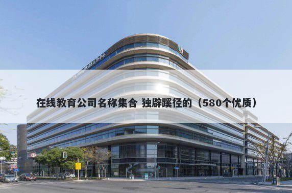 在线教育公司名称集合 独辟蹊径的（580个优质）