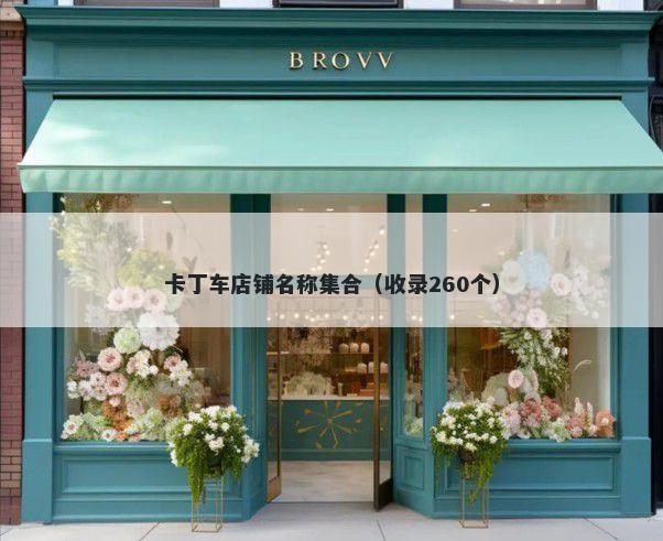 卡丁车店铺名称集合（收录260个...