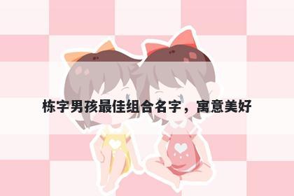 栋字男孩最佳组合名字，寓意美...