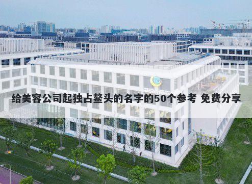 给美容公司起独占鳌头的名字的50个参考 免费分享