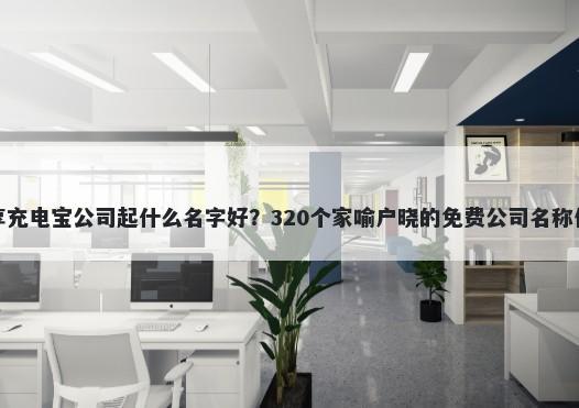 共享充电宝公司起什么名字好？320个家喻户晓的免费公司名称任选