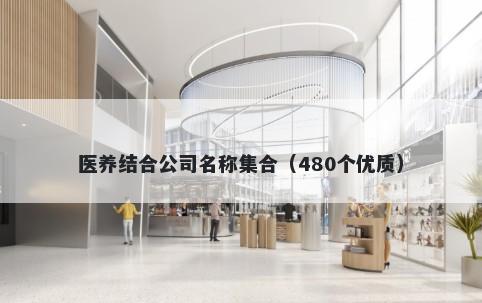 医养结合公司名称集合（480个优质）