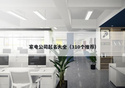 家电公司起名大全（310个推荐）