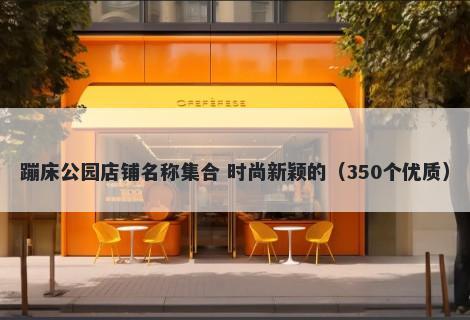 蹦床公园店铺名称集合 时尚新颖的（350个优质）