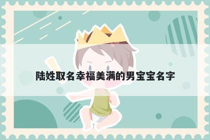 陆姓取名幸福美满的男宝宝名字