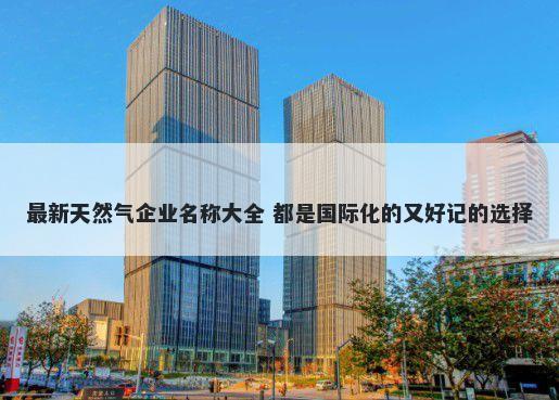 最新天然气企业名称大全 都是国际化的又好记的选择