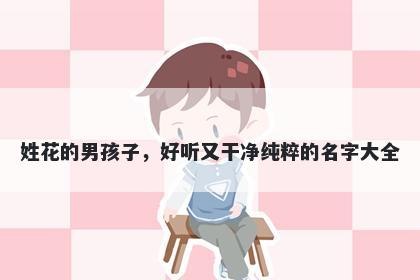 姓花的男孩子，好听又干净纯粹...