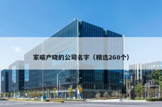 家喻户晓的公司名字（精选260个...