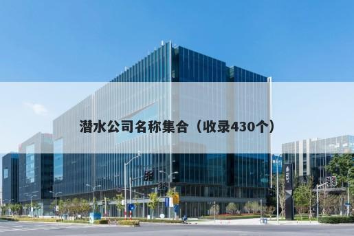 潜水公司名称集合（收录430个）