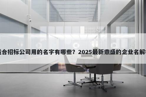 适合招标公司用的名字有哪些？2025最新鼎盛的企业名解析