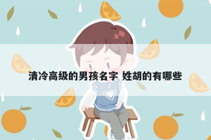 清冷高级的男孩名字 姓胡的有哪...