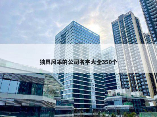 独具风采的公司名字大全350个