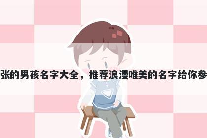 姓张的男孩名字大全,推荐浪漫唯美的名字给你参考