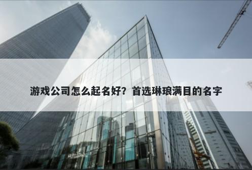 游戏公司怎么起名好？首选琳琅满目的名字