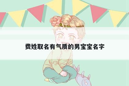 费姓取名有气质的男宝宝名字