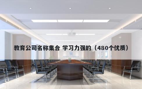 教育公司名称集合 学习力强的（480个优质）