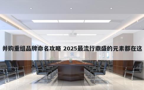 并购重组品牌命名攻略 2025最流行鼎盛的元素都在这