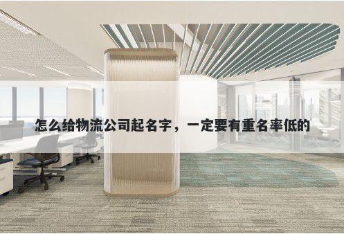 怎么给物流公司起名字，一定要有重名率低的