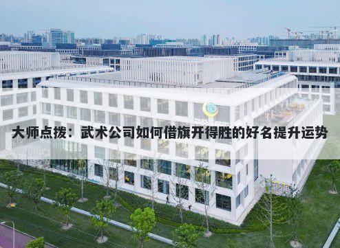 大师点拨：武术公司如何借旗开得胜的好名提升运势