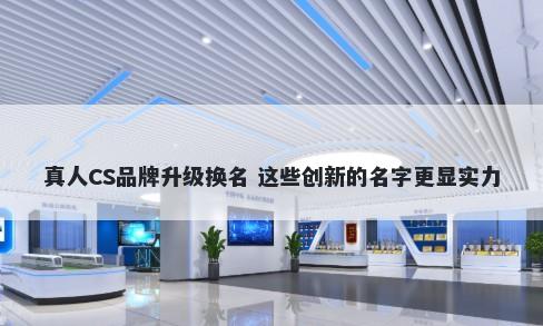 真人CS品牌升级换名 这些创新的名字更显实力