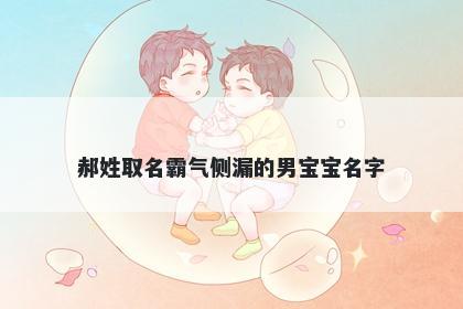 郝姓取名霸气侧漏的男宝宝名字